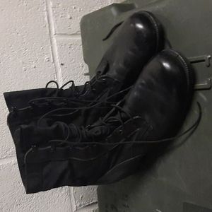 Mens Jungle Combat Military Boots Black Lace Up 10R Like New
